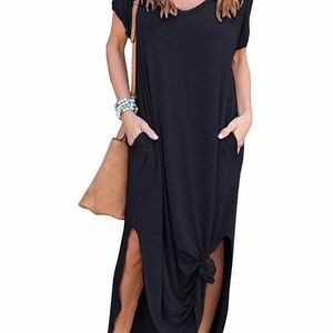 Side slit maxi dress